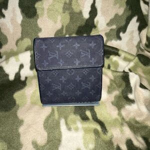 Navy Blue Louis Vuitton Mini Lin wallet